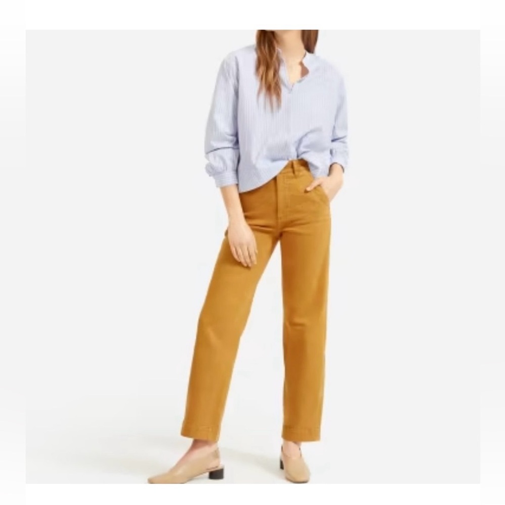 Everlane Straight Leg Crop Golden Brown Size 4